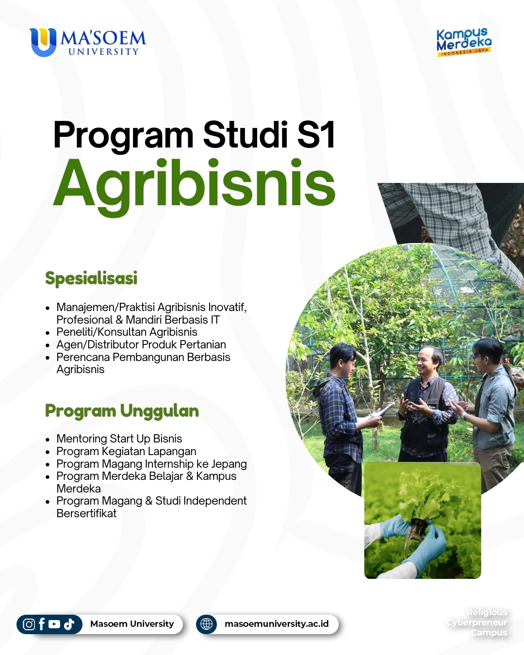 Kuliah Prodi Agribisnis Rp5.000.000 per Semester di Universitas Ma’soem